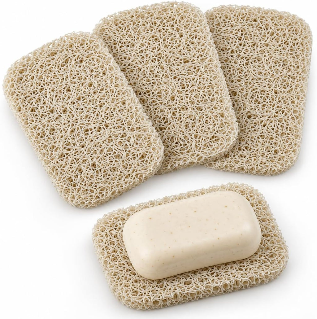 4 Pack Soap Saver Pads for Bar Soap, 4.3 x 3 Inch Soap Lifter Pads