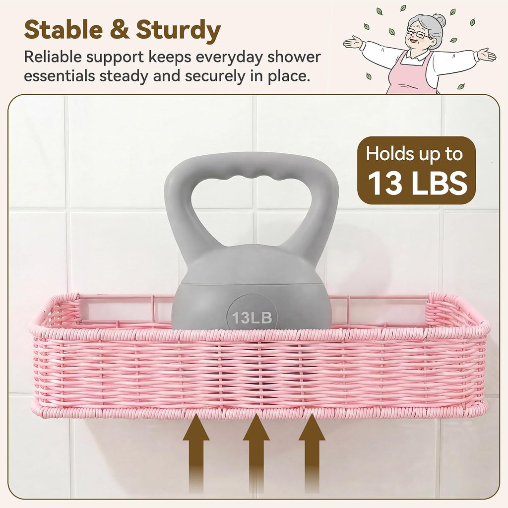 GRANNY SAYS Shower Caddy Hanging, Pink Shower Shelves for Inside Showers