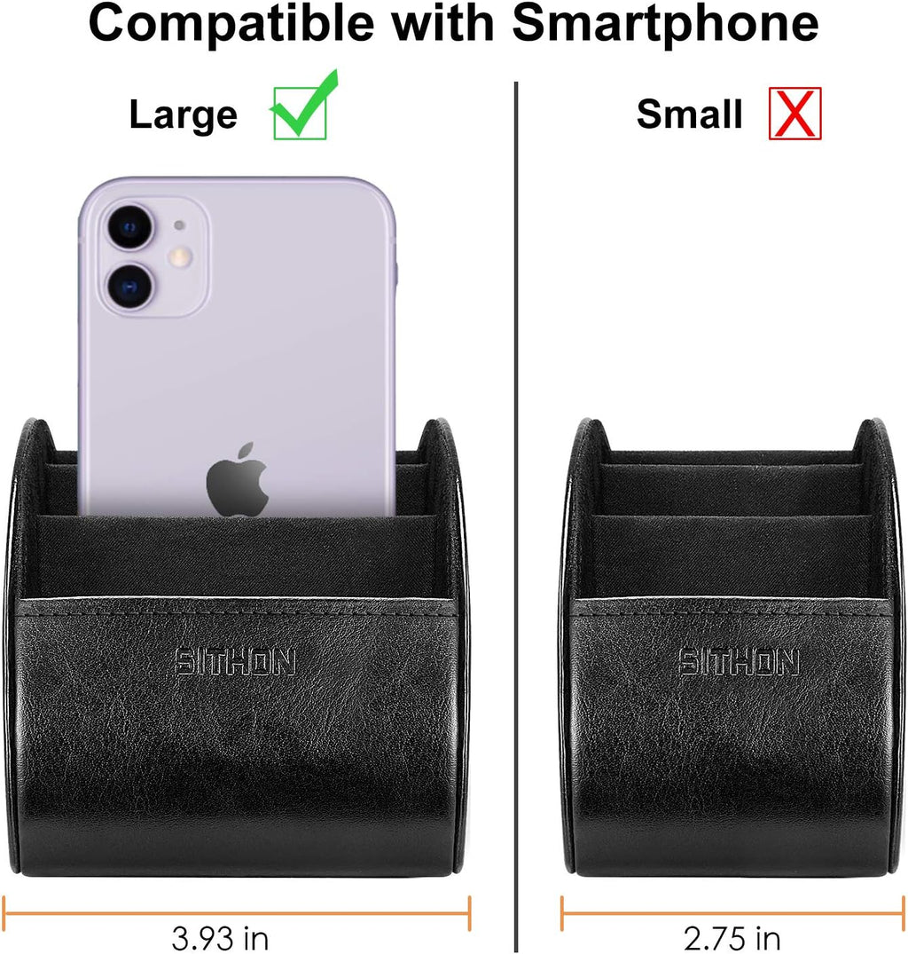 SITHON Remote Control Holder with 5 Compartments [Upgrade Version]