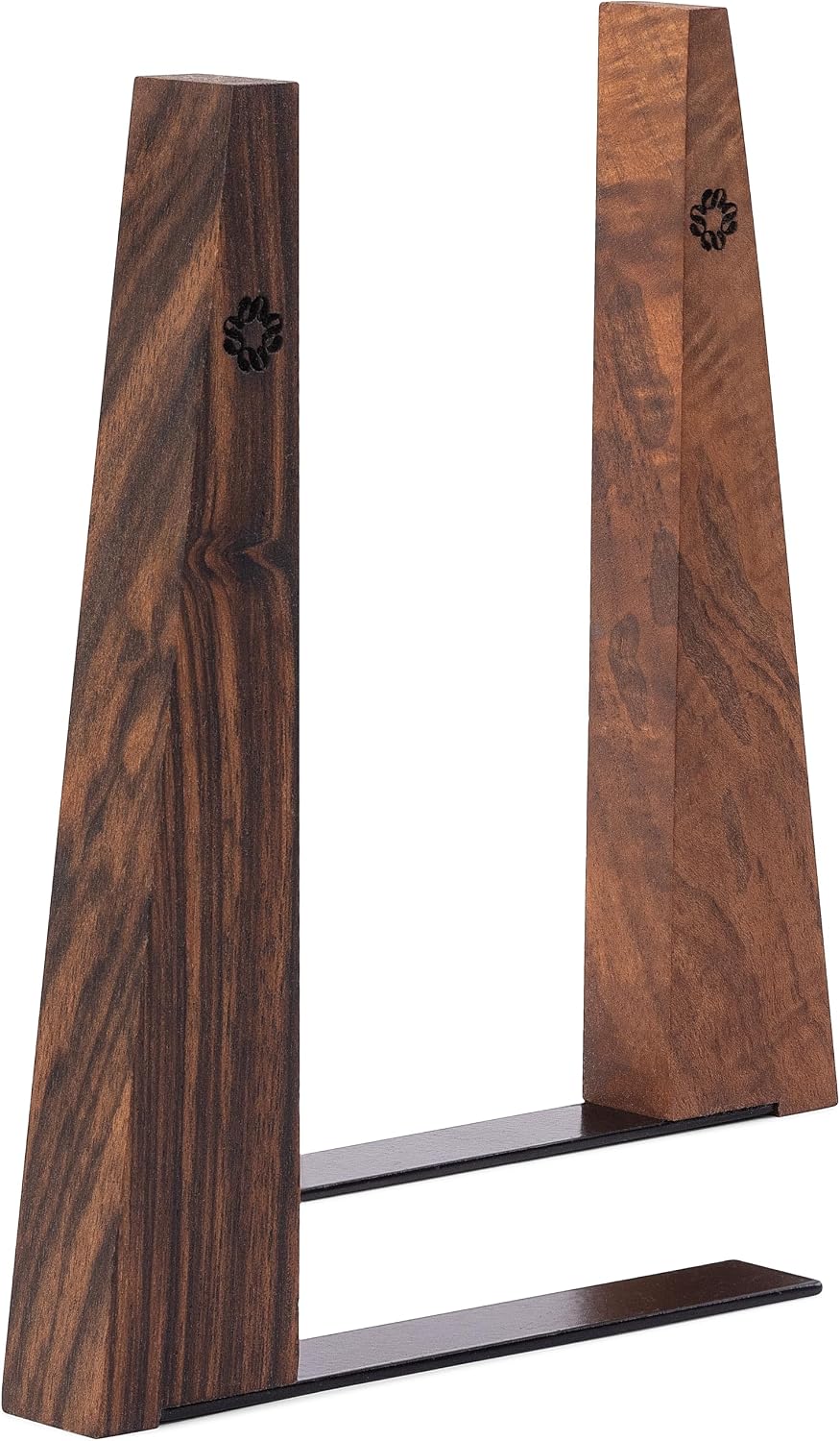 TILISMA Wooden Bookends for Shelves | Sturdy Book Ends with Metal Base