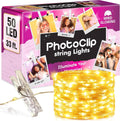 Mind-Glowing Photo Clip String Lights, Warm White (50 LED, 16.4 ft)