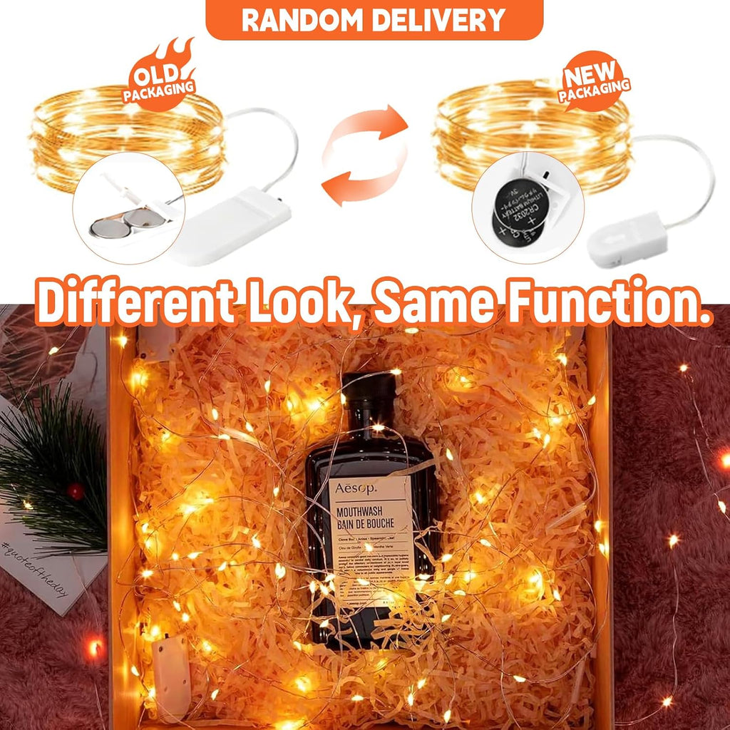 12 Pack Fairy Lights Battery Powered,7ft 20LEDs, Orange