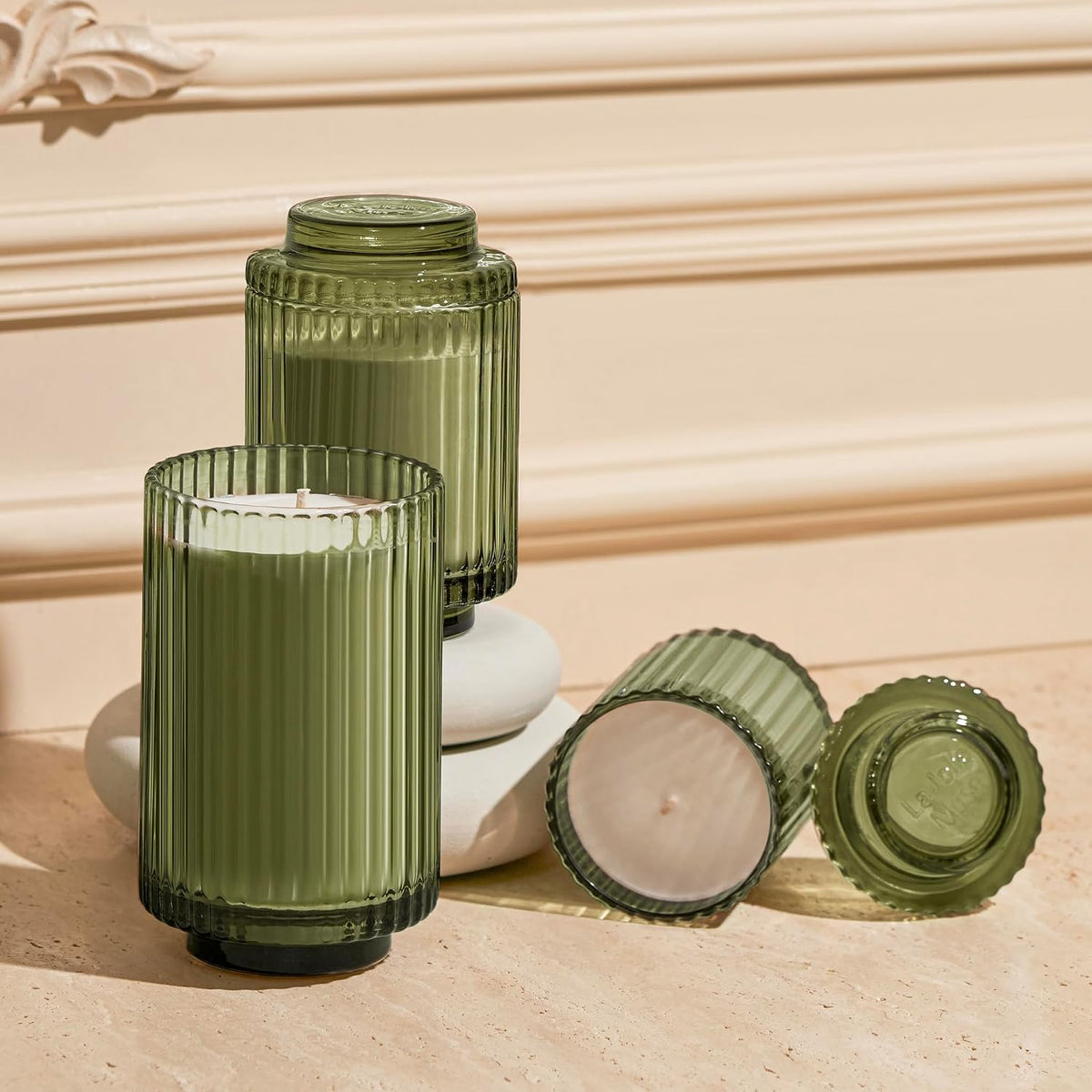 LA JOLIE MUSE Mandarin Matcha Scented Candle for Home, Natural Soy Wax 7 oz