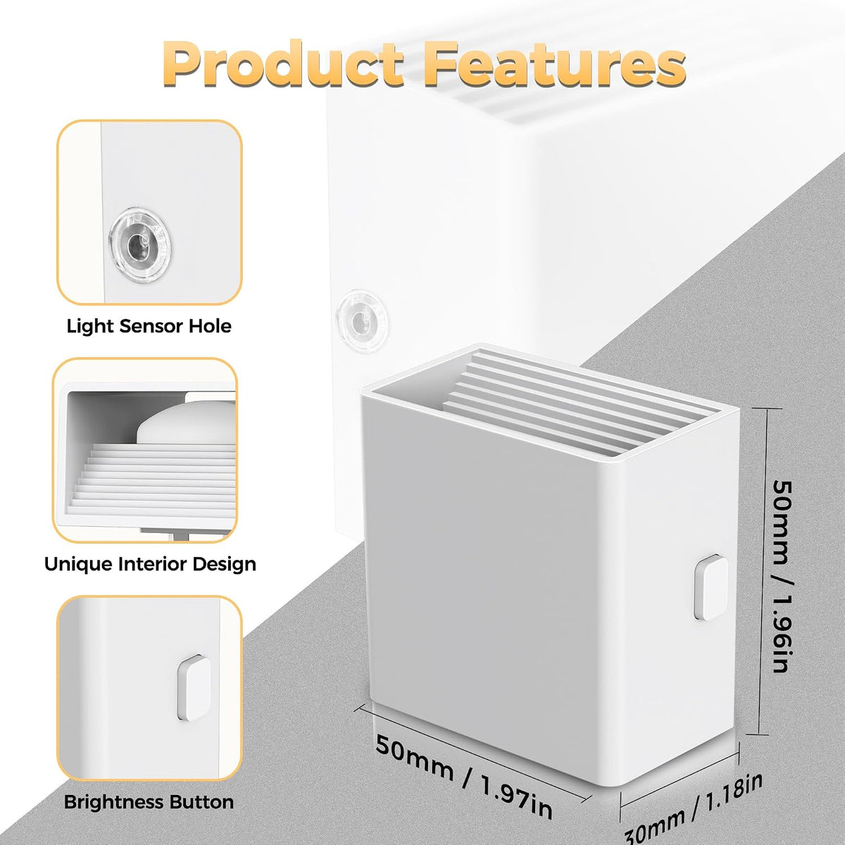 DORESshop Night Lights Plug into Wall,Plug in Night Light,Daylight White