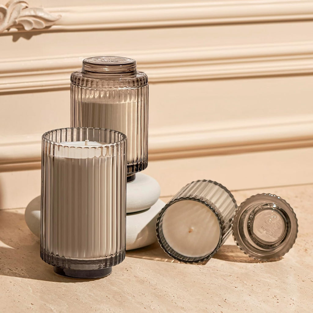 LA JOLIE MUSE Island Coconut Vanilla Scented Candles for Home, Natural Soy