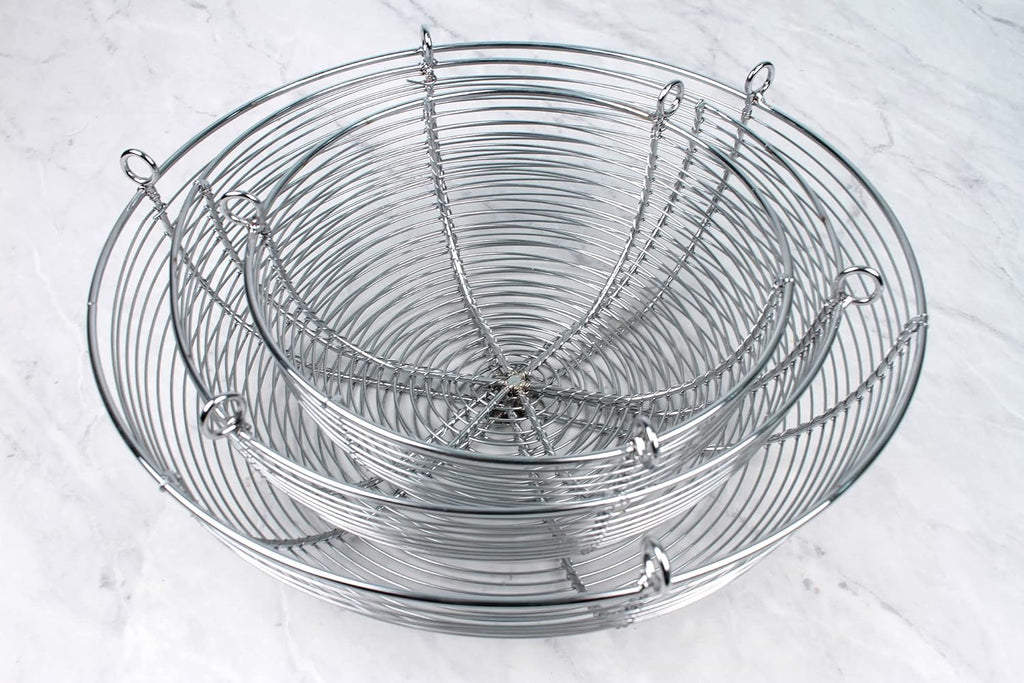 Woven Wire Hanging Basket - Chrome, 3 Tier
