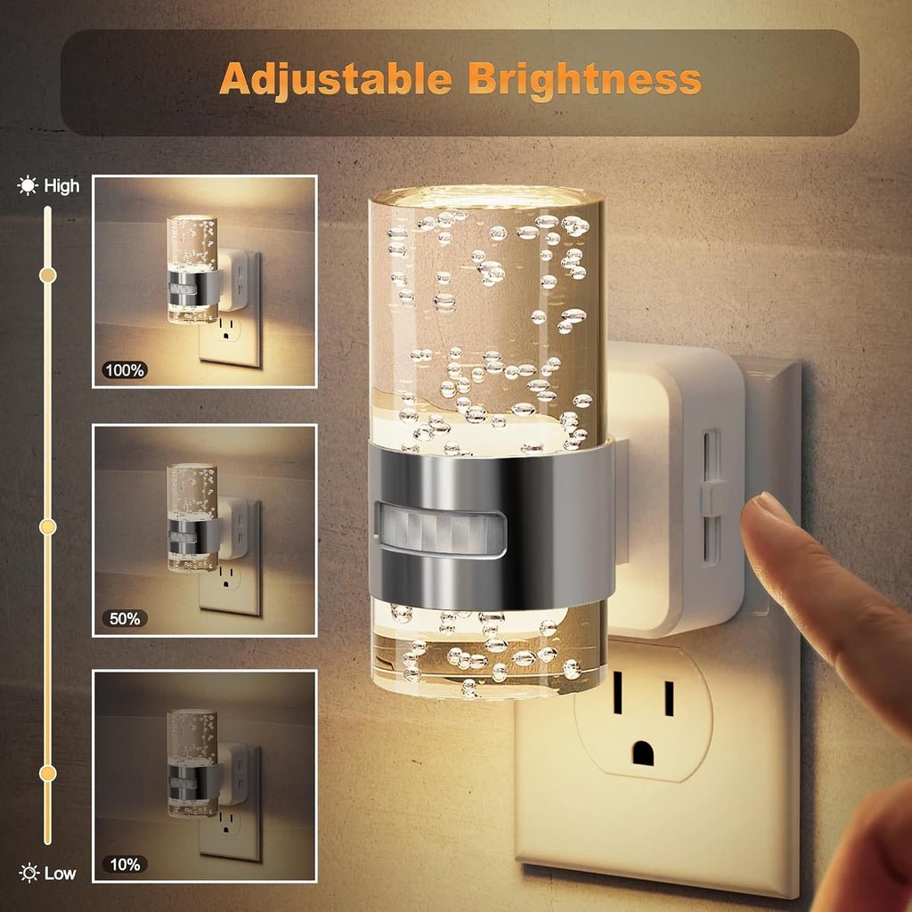 JandCase Motion Sensor Night Light, Dimmable Night Lights Plug Into Wall
