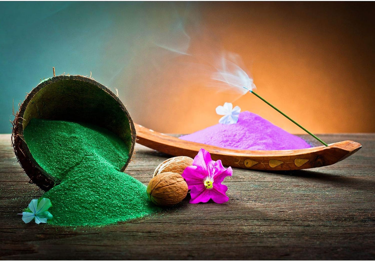 Incense Garden 1 Pound of Incense Sand - for Incense Burners, Crafts, Sand Gardens, Unity Sand, Decoration, and More (Green)