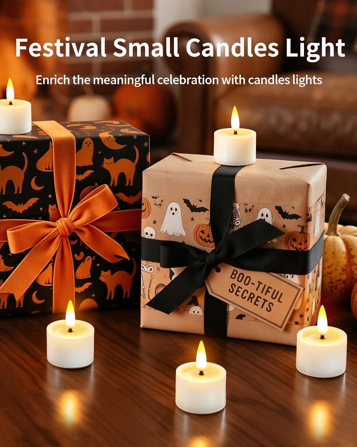 6 Pack Rechargeable Tea Lights Candles with Charging Base and Remote Timer