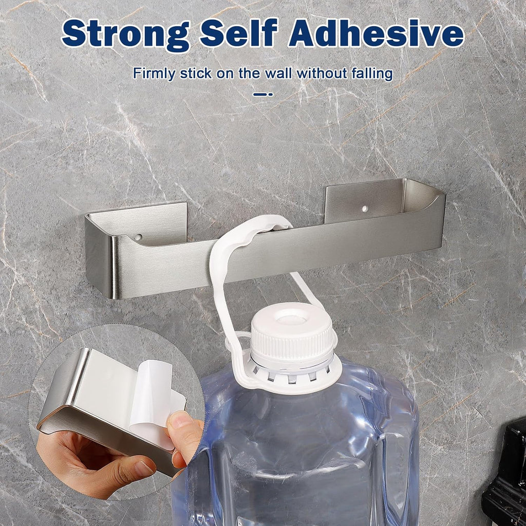 NearMoon Self Adhesive Hand Towel Holder/Towel Ring, Stainless Steel Hand Towel Bar Rustproof Stick on Wall-Towel Rack for Bathroom/Kitchen, Square Sticky and Wall Mounted (12 Inch, Brushed Nickel)