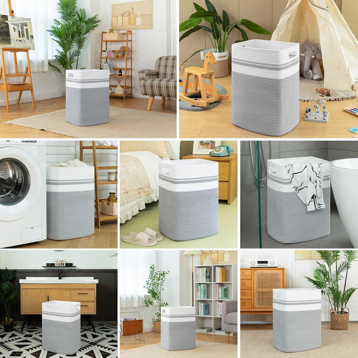 OIAHOMY 91L Laundry Hamper, XXXLarge Collapsible Laundry Basket Gray