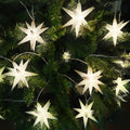 Leejec 4.4" Mini Moravian Star String Light, 10-Light Warm Advent Stars