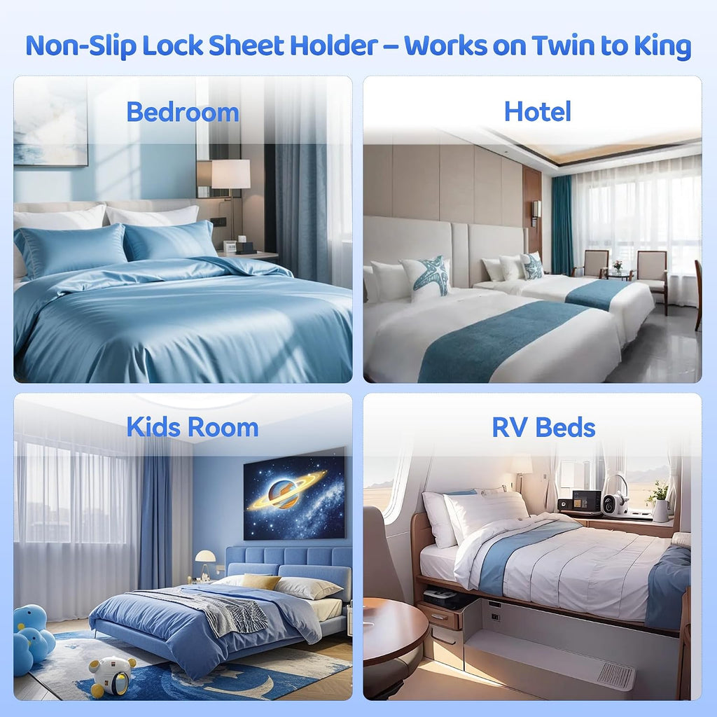 Fitted Sheet Holders for Corners Upgrade Bed Sheet Grippers