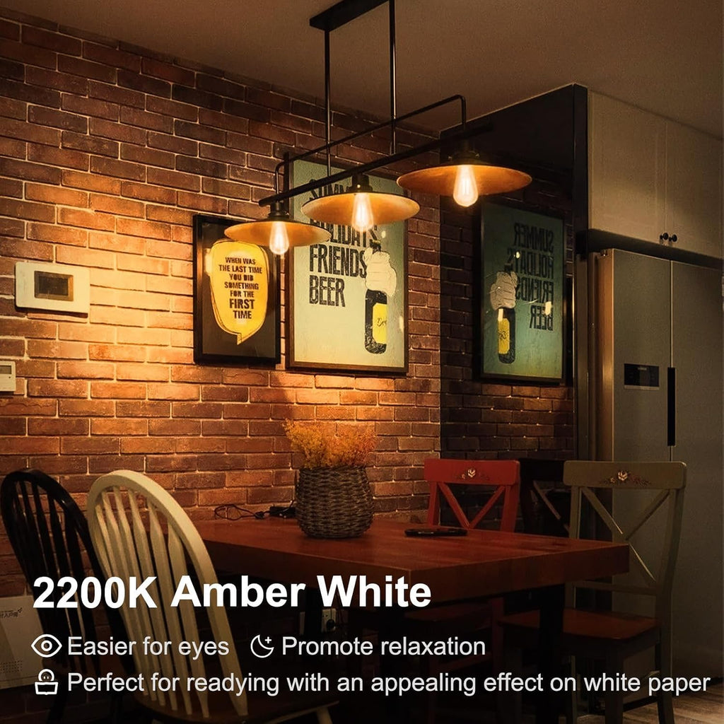 TJOY ST58 LED Edison Bulbs, E26, 8W 60W Equivalent, 2200K, Dimmable