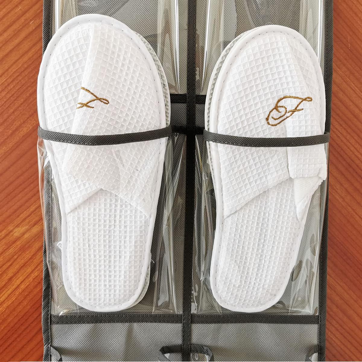2 Packs Over The Door Hanging Closet Shoes Holder Organizer Shoe Storage Shoe Rack with 6 Pockets (Clear PVC Pockets)