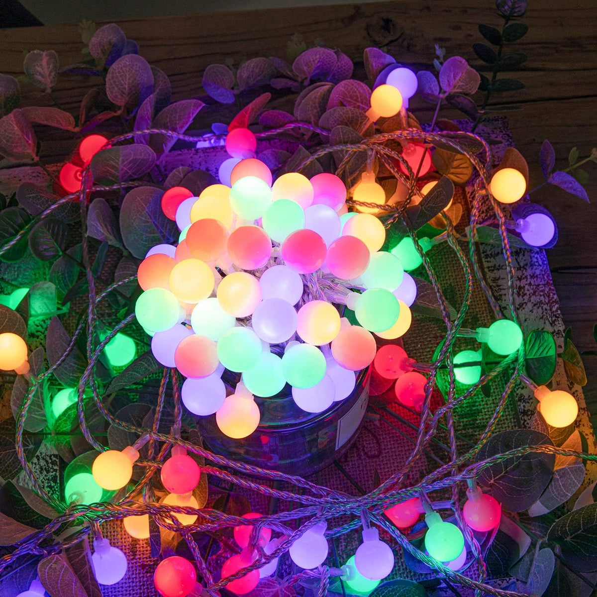 AWQ 100 LED 49 FT Globe Ball String Lights Fairy String Lights Multicolor