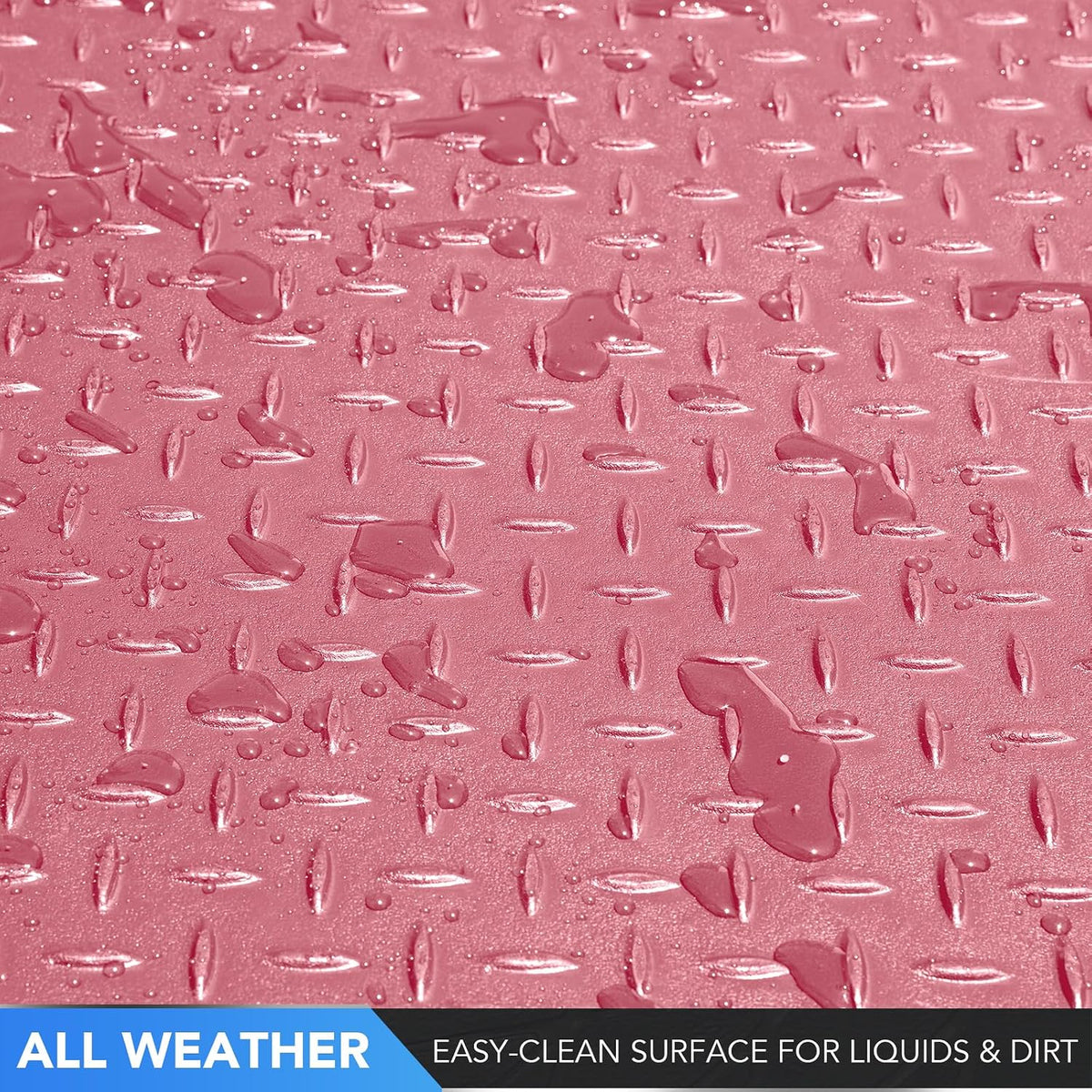 PIC AUTO Heavy Duty Cargo Liner, Trimmable All-Weather Rubber Trunk Mat for Cars, SUVs, Vans & Trucks, Anti-Slip Backing, Durable Protection, Large, Pink