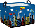 Clastyle Kid Storage Basket City Hero Foldable Clothes Laundry Hamper, 36L