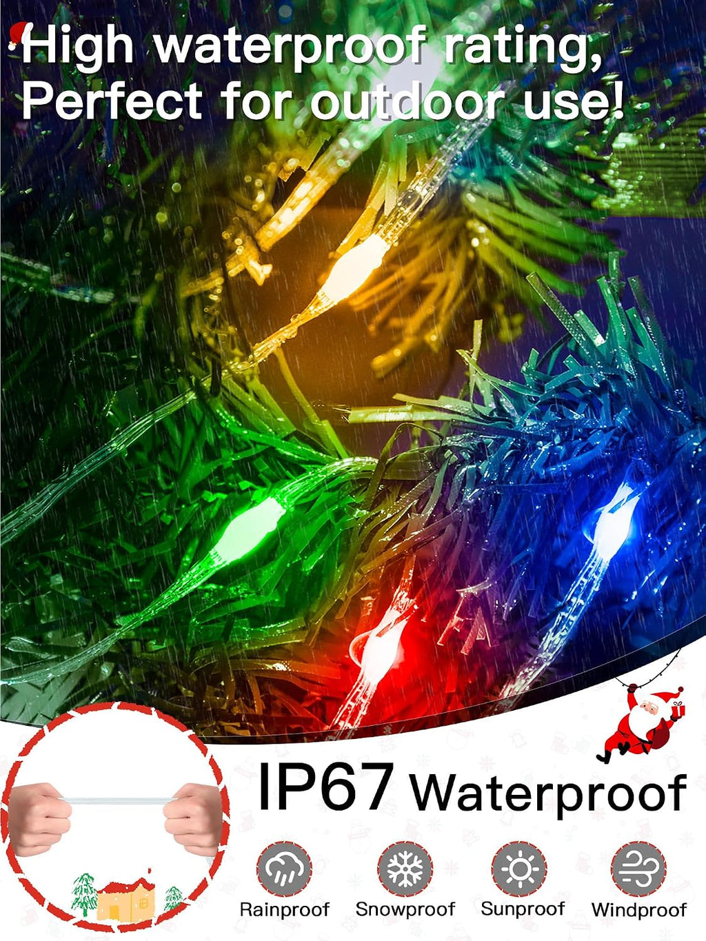 Christmas Lights Outdoor 1000LED 328FT, Multicolor String Lights