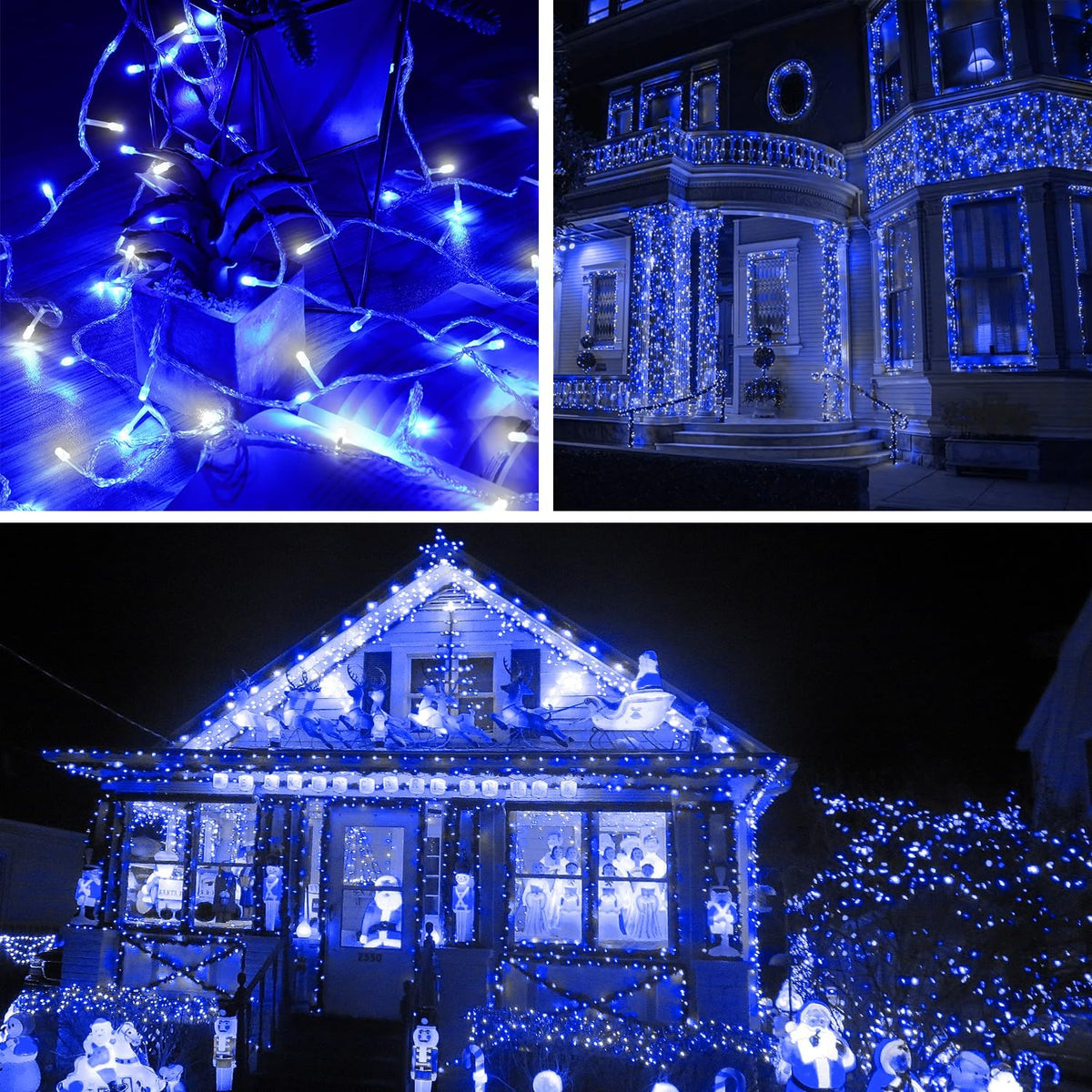 kemooie 500 LED Christmas Lights Outdoor, 164 FT String Lights Waterproof