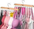 2 Pack Tank Top Hangers Space Saving, Bra Hangers for Closet Organizer, Bra Organizer for Closet, Space Saving Organizers and Storage for Dorm & Apartment for Tankto (Wooden)