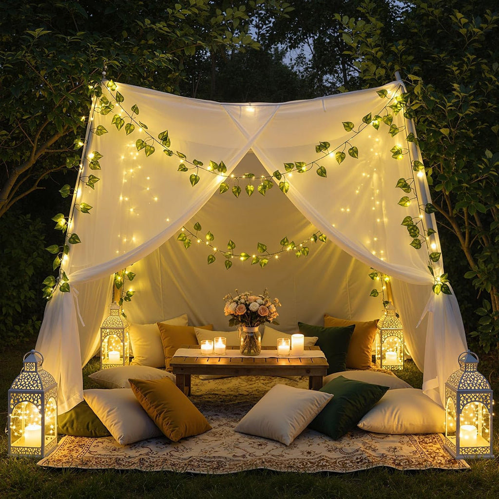 DomeStar 40 FT 120 LED Pothos Vines String Lights with Remote, Fairy Lights