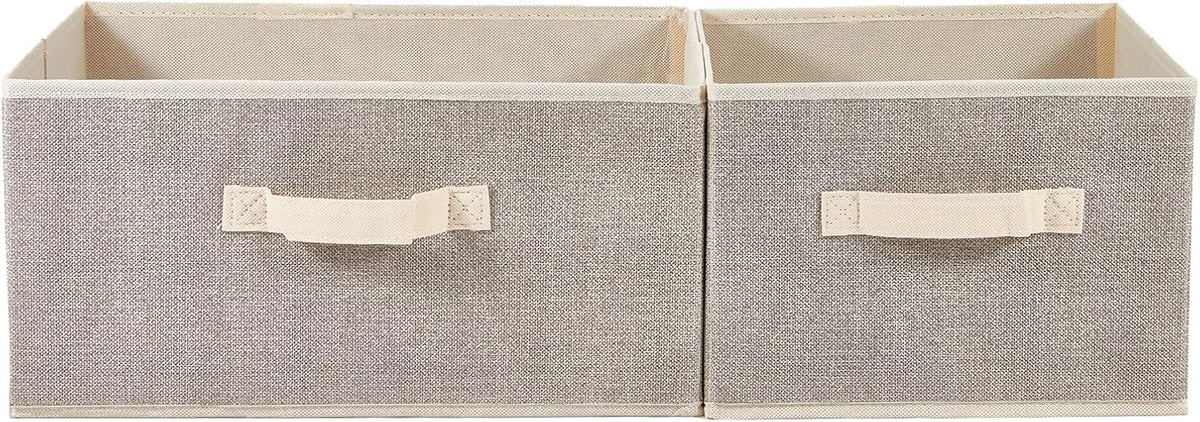 DAYARD Fabric Bins [1-Pack], Foldable Cube Baskets Storage Boxes for Shelves, Closet, Bookshelf, Nursery Organizer Containers (beige, medium)