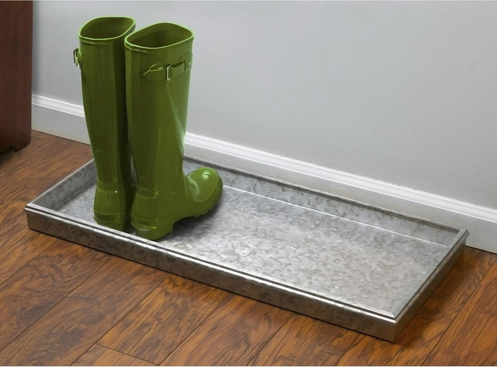 Good Directions Medium Boot Tray, 30-Inch Galvanized Gray Shoe Tray