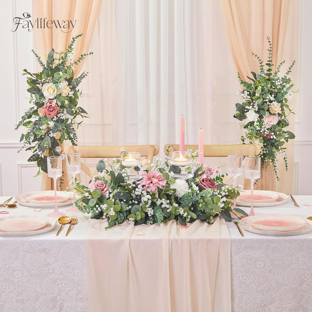 240 Pcs Artificial Eucalyptus & Baby Breath Greenery Stems