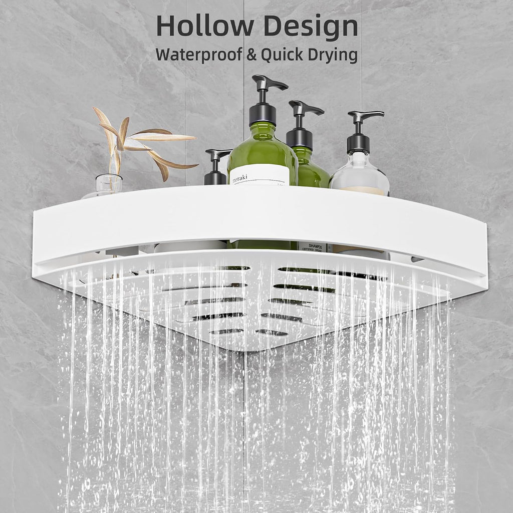 Wisfame Corner Shower Shelves Set of 2, Metal Shower Caddy No Drilling