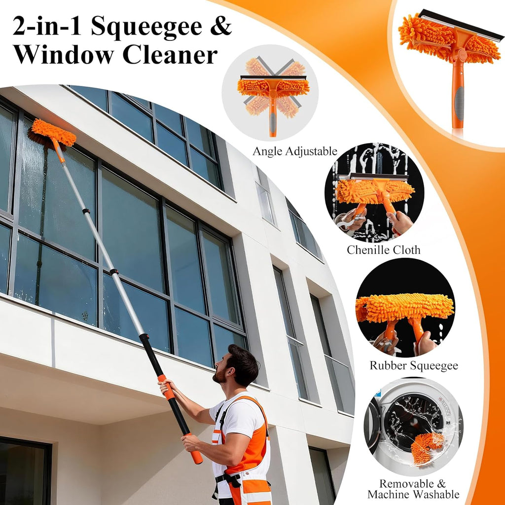 20ft High Ceiling Duster Kit with Heavy-Duty Extension Pole