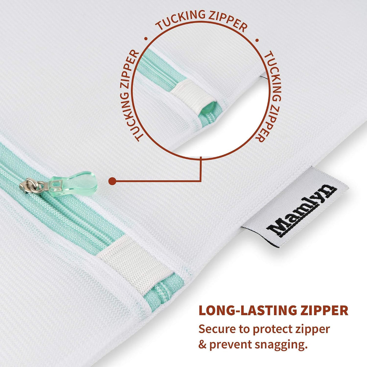 Mamlyn Mesh Laundry Bag for Delicates, Wash Bag for Underwear and Lingerie, Makeup Organizer Bag (3 Medium, 3 Small)