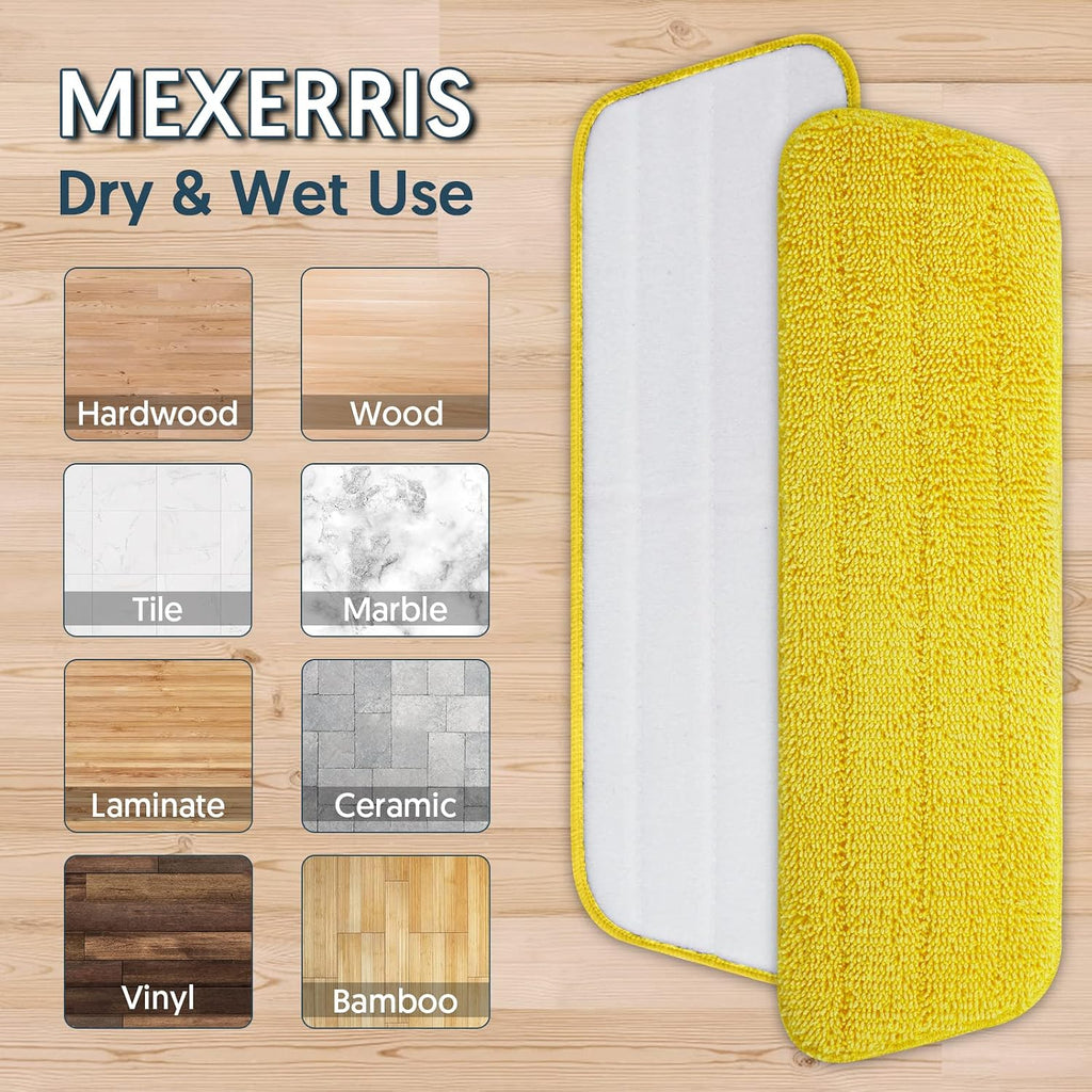 Washable Mop Pads for Swiffer PowerMop: Microfiber Wet Mops Refills 7 Pack