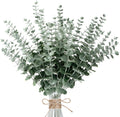Sggvecsy 36pcs Eucalyptus Stems Decor Artificial Eucalyptus Leaves Faux Eucalyptus Stems Real Touch Fake Greenery Branches for Wedding Flower Bouquet Centerpiece Home Office Decoration