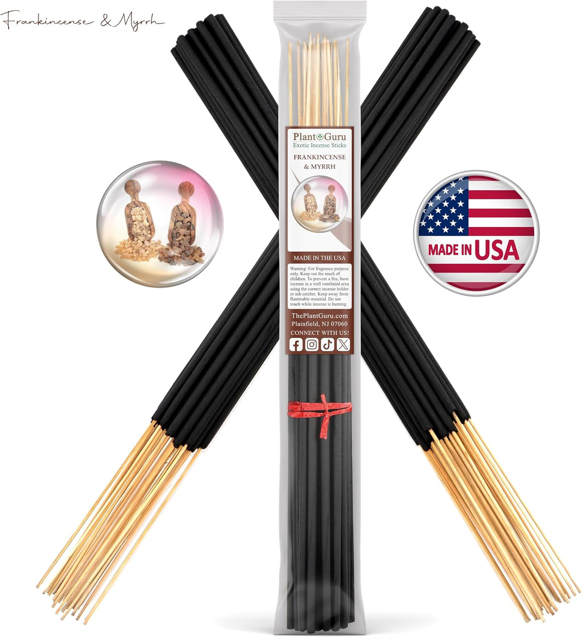 Top 5 Jumbo Incense Sticks 19 Inch Variety Set Bulk 150 Pack - 5 Bundles of 30 Sticks Per Bundle 19" - Dragons Blood, Frankincense and Myrrh, Lavender, Nag Champa, and Sandalwood.