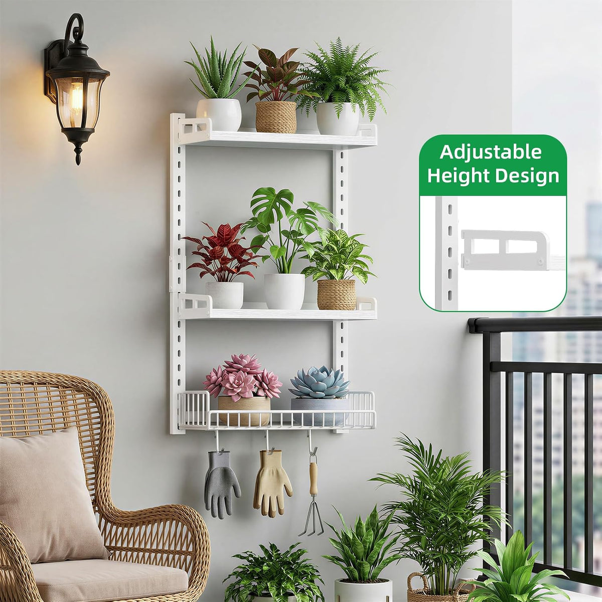 Kalrin 3 Tier Bathroom Shelves Over Toilet - Wall Mounted Floating Shelves with Drain Basket, Toilet Paper Storage, Height Adjustable Over The Toilet Storage, Pure White