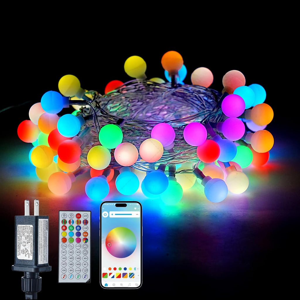 LiuZpatial 33 FT 100 LED Smart Globe String Lights Indoor