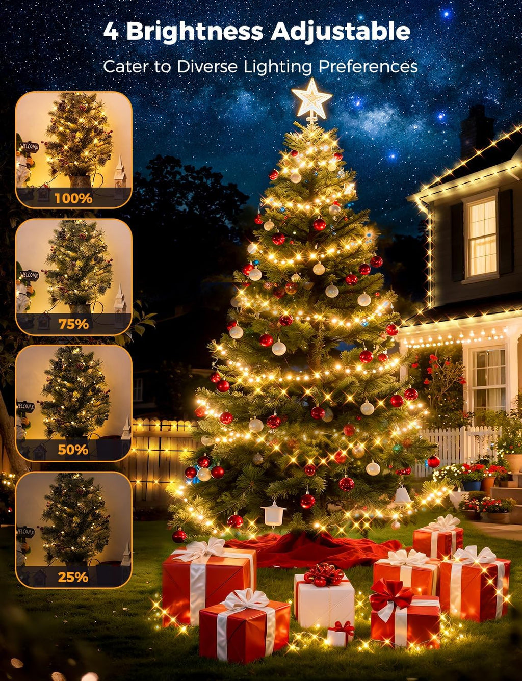 Brightever 360FT 1100 LED Christmas String Lights with Remote