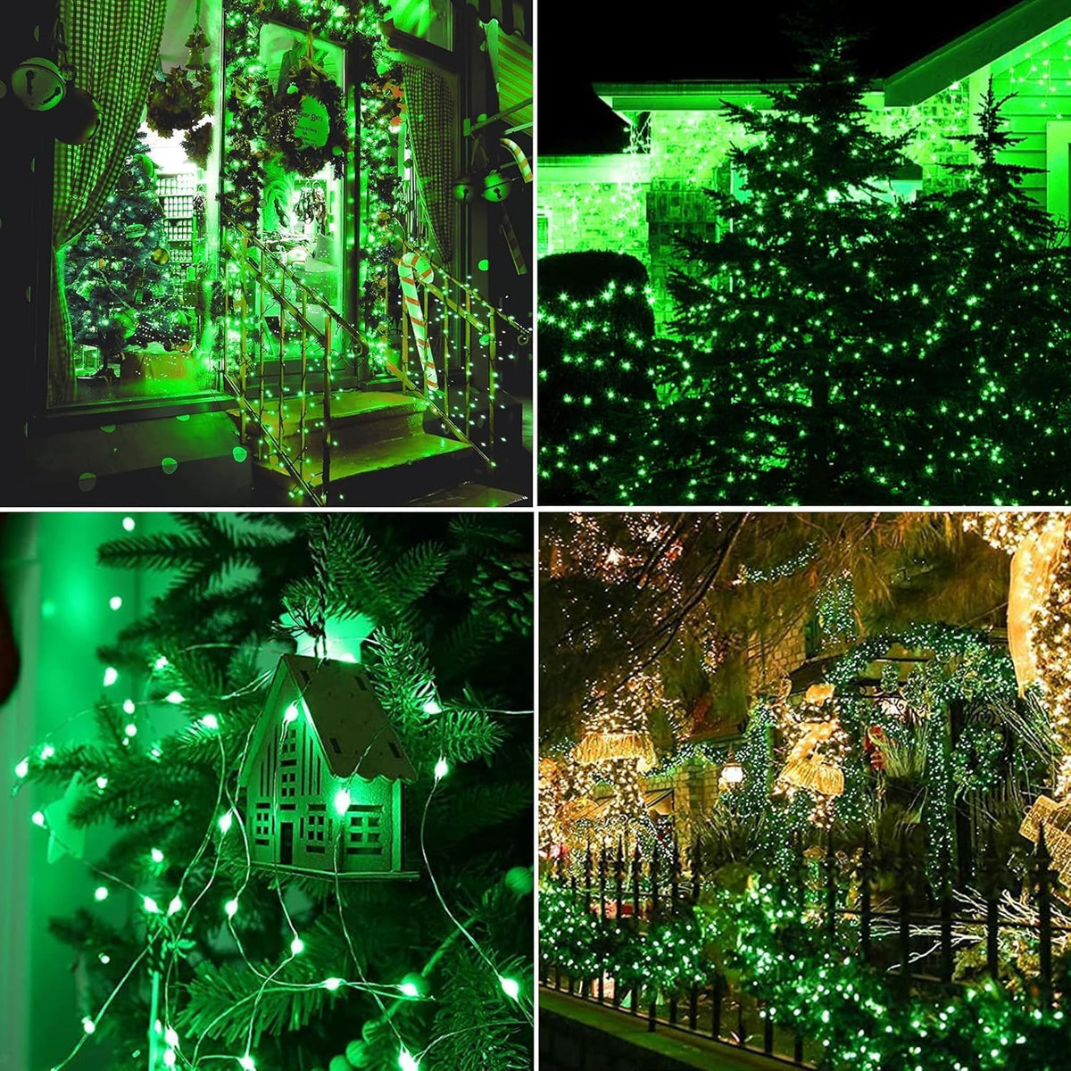 Joomer Fairy String Lights 33FT 100LED Plug in Fairy Lights Indoor, Green