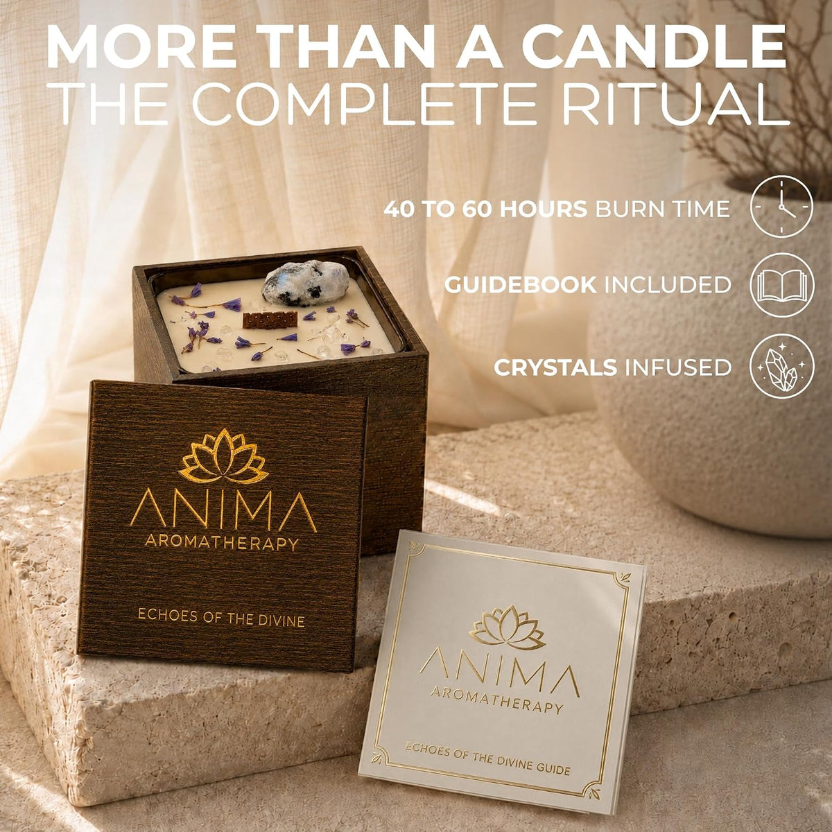 Anima® Echoes of the Divine Crystal Candle for Trust, Guidance & Connection