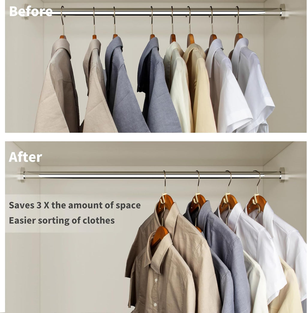 50PCS Hanger Connector Hooks,Space Saving Hangers for Clothes.Hanger Hooks Space Saver. Closet Hangers Connector Hook. College Dorm Essentials,Closet Organizers and Storage