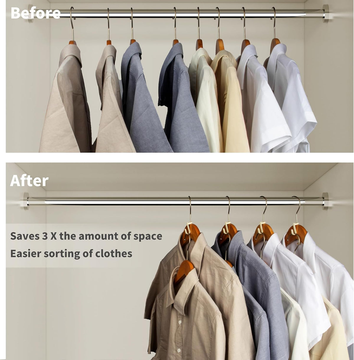 50PCS Hanger Connector Hooks,Space Saving Hangers for Clothes.Hanger Hooks Space Saver. Closet Hangers Connector Hook. College Dorm Essentials,Closet Organizers and Storage