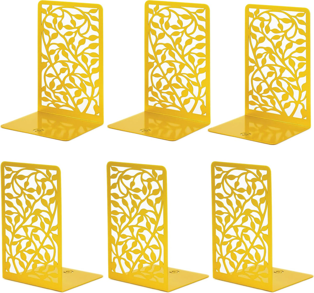 CNK Book Ends Bookends for Decorative Books Holder Bookend Shelves End Hold Heavy Duty Holders Stoppers Metal Stopper Cute Boho Bookshelf Holds Cookbook Office Home Set of 6 Bookends Pair Gold