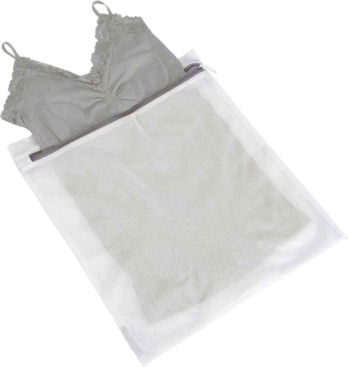 Laundry 360 Large Mesh Wash Bag | Laundry | Washing Machine | Zipper Closure | Prevents Pulling and Tearing | Clothes | Garments | Delicates | Socks | White, Large, 15 x 16 (Pack of 12)