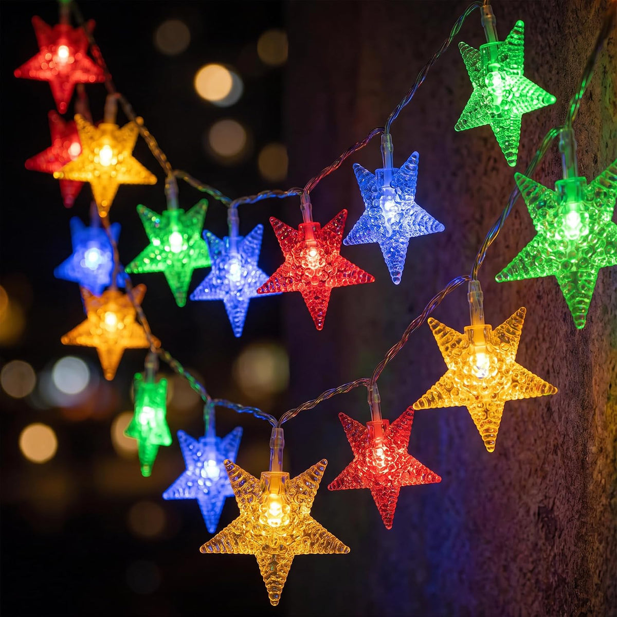 ITICdecor Battery Operated Star Lights 15FT 30LED Multicolor