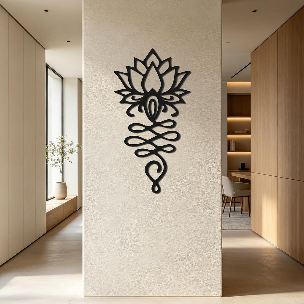Xedatric Lotus Wall Decor Metal Sculpture for Yoga Room Meditation Decor