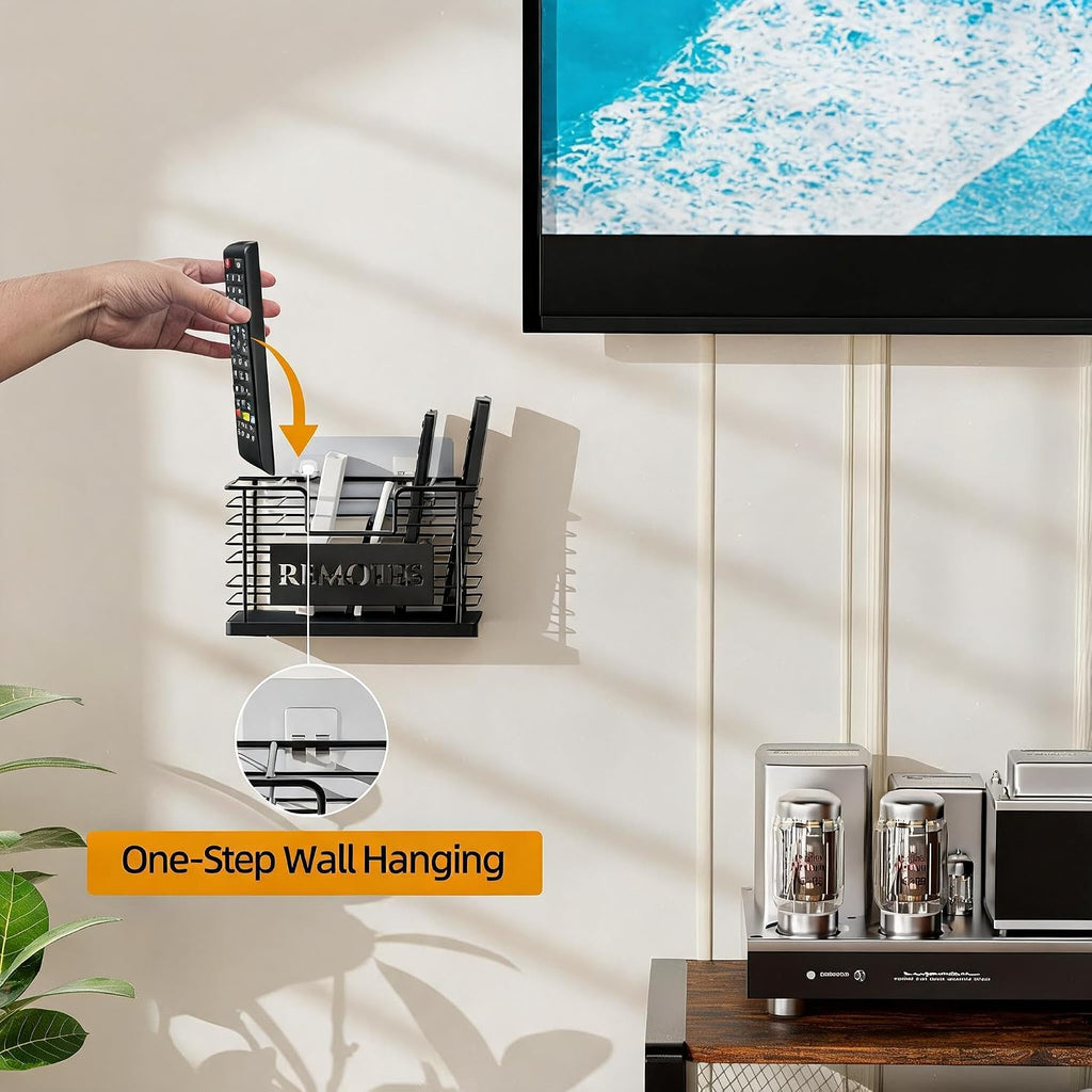 Remote Control Holder, 5-Slot TV Remote Holder Wall Mount