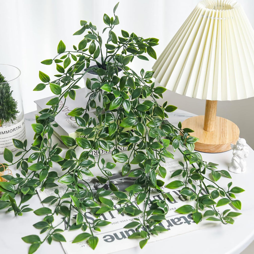 Der Rose 4Pcs Artificial Hanging Plants Fake Vines for Wall Shelf Decor