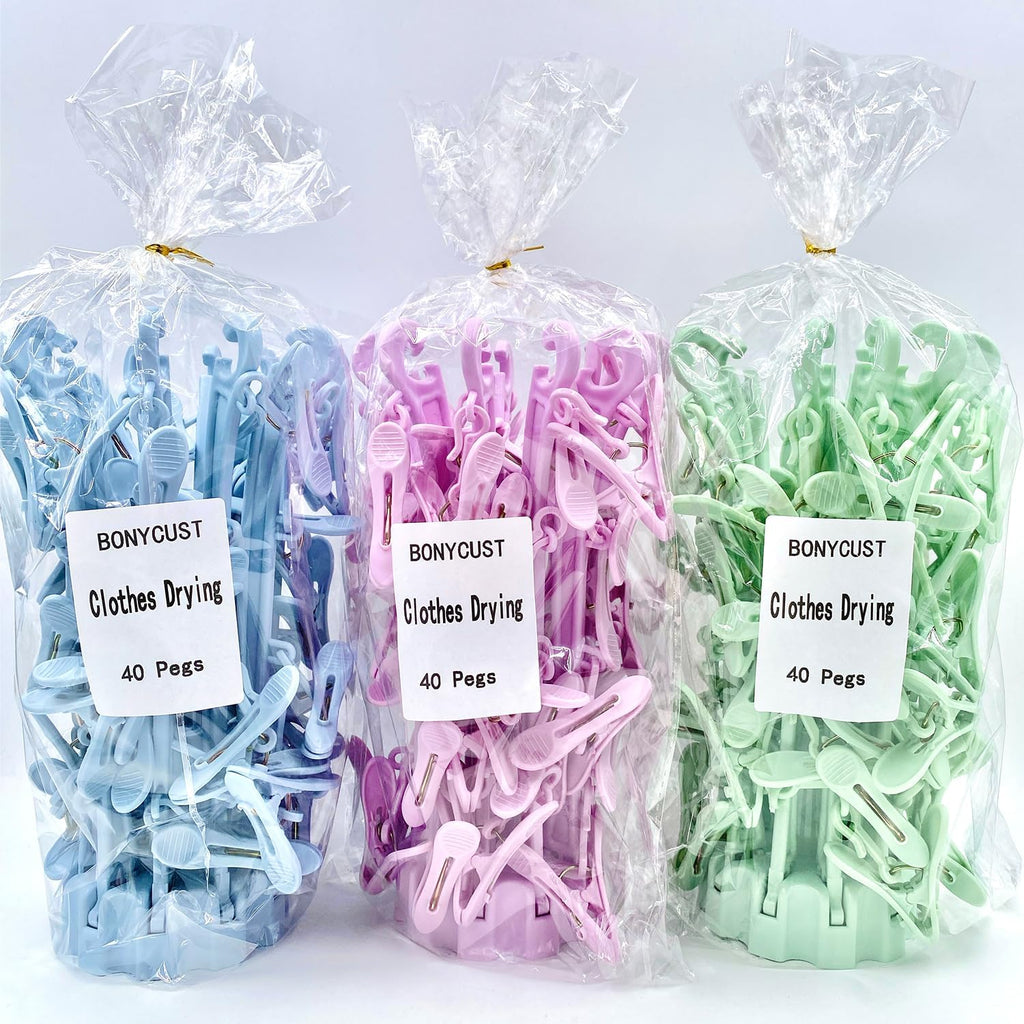 Clothes Sock Drying Hanger with 40 Clips,Foldable Hanging Rack