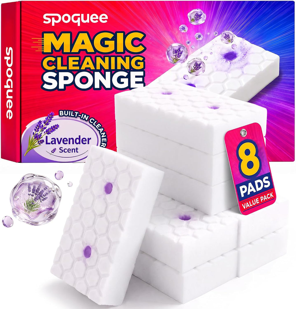 Magic Sponge Eraser Shower Cleaner Bathroom Scrubber 8 Pack